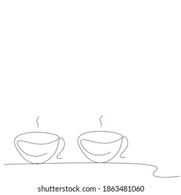 Cup of coffee on table. Vector illustration