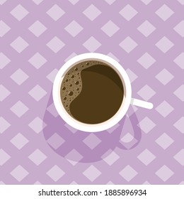 Cup of coffee on the table in vector illustrator