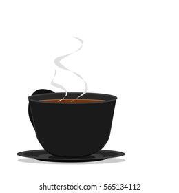 cup of coffee on transparent background
