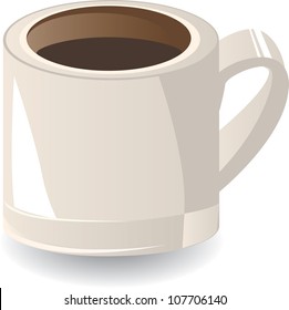 cup of coffee on white background