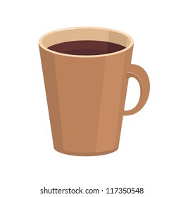 cup with coffee on white background