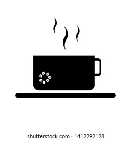 A cup of coffee on a white background. Vector illustration of a cup full of coffee. To make the time on the coffee break.