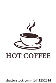 Cup of coffee on white background