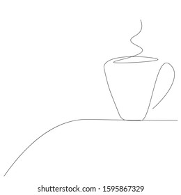Cup of coffee on white background, vector illustration