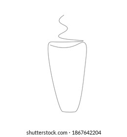 Tasse Kaffee auf weißem Hintergrund. Vektorgrafik	