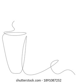 Taza de café sobre fondo blanco, ilustración vectorial