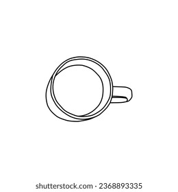 a cup of coffee on a white background. suitable for a variety of purposes, such as website design, social media marketing, and advertising - VECTOR