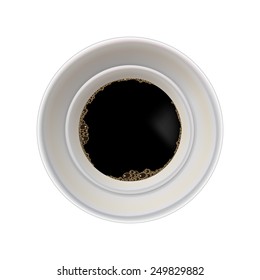 A cup of coffee on a white background vector