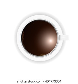 Cup of coffee on a white background. vector illustration