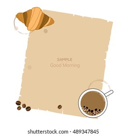 Cup of coffee. on white background vector illustration
