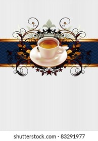 cup of coffee with ornate elements