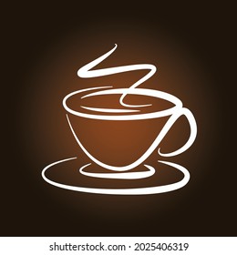 A cup of coffee outline design