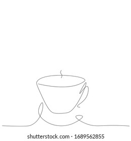 Cup of coffee outline design. Vector illustration