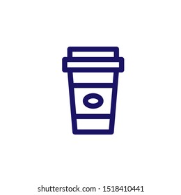 Cup of coffee outline vector icon