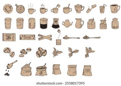 Cup of coffee pen drawing