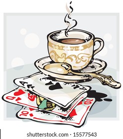 Cup of Coffee and Playing Cards