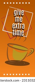 cup of coffee poster with orange background
