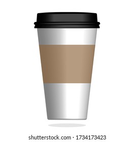 Cup for coffee. Realistic, suitable for your layouts and further development. Vector illustration.
