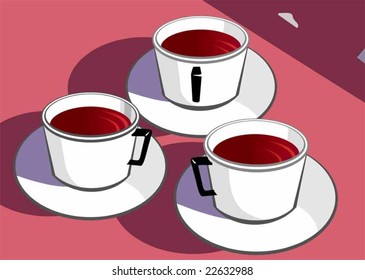  cup of coffee with saucer 	