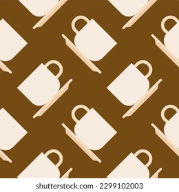 a cup of coffee seamless pattern vector illustration