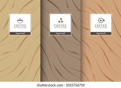Cup of coffee set pattern of modern vector illustration design.