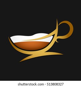 Cup of coffee silhouette for cafeteria