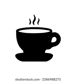 Cup of coffee silhouette icon vector illustration design.