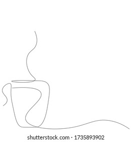 Cup of coffee silhouette, vector illustration