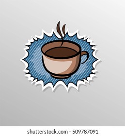  Cup of coffee with smoke,