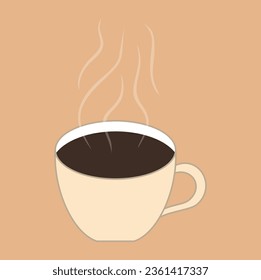 cup of coffee with smoke, Idea concept. Eps 10