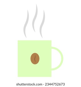 cup of coffee with smoke. Vector illustration. EPS 10.