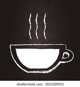 Cup of coffee with steam.