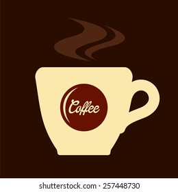 a cup of coffee with steam vector graphics
