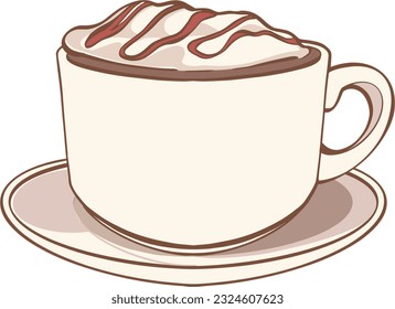 eine Tasse Kaffeestrommilch