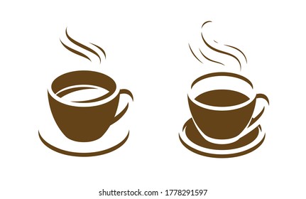 Cup of coffee symbol. Cafe, drink, food concept