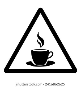 Cup Of Coffee Symbol Sign,Vector Illustration, Isolate On White Background Label. EPS10