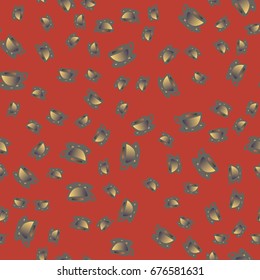 Cup of coffee or tea with dots on background seamless pattern.
