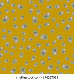 Cup of coffee or tea with dots on background seamless pattern.
