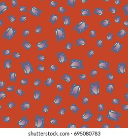 Cup of coffee or tea with dots on background seamless pattern.