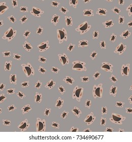 Cup of coffee or tea with dots on background seamless pattern.