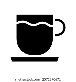 Cup of coffee or tea icon. Concept of a hot beverage.