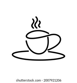 Vector de ilustración de la Copa de Café o de la Línea de Té