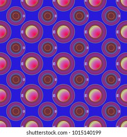 Cup of coffee or tea on background seamless pattern.