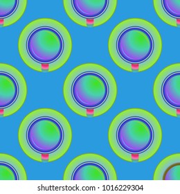 Cup of coffee or tea on background seamless pattern.