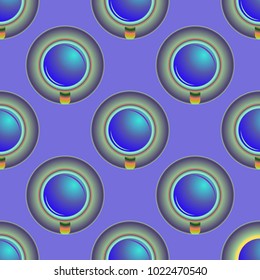 Cup of coffee or tea on background seamless pattern.