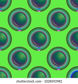 Cup of coffee or tea on background seamless pattern.