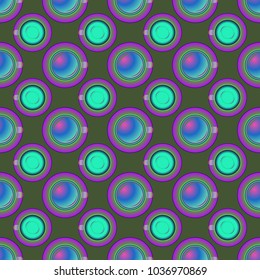 Cup of coffee or tea on background seamless pattern.