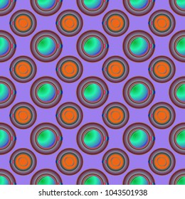 Cup of coffee or tea on background seamless pattern.