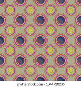 Cup of coffee or tea on background seamless pattern.