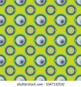 Cup of coffee or tea on background seamless pattern.